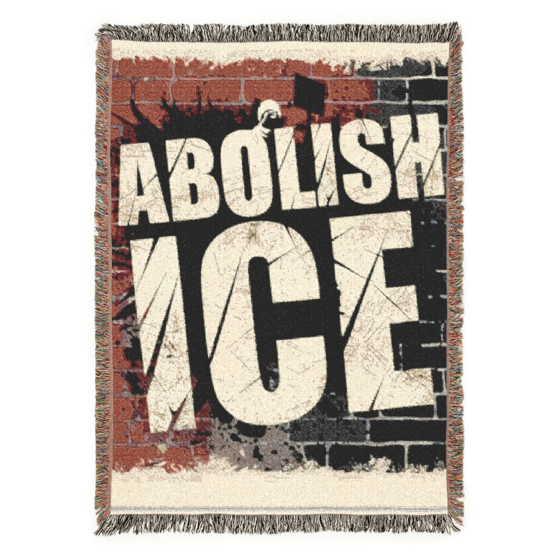 ABOLISH ICE WOVEN BLANKET